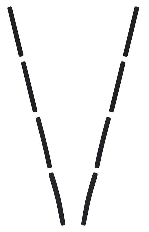 1955 Chevrolet Sedan Paint Divider Decal Set  Black