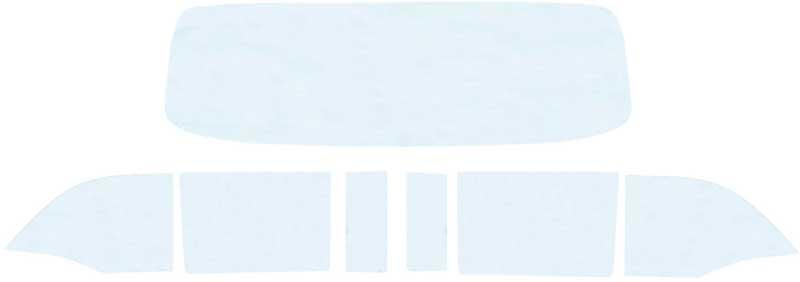 1955-56 Chevy Bel Air, Pontiac Convertible 7 Piece Glass Set Clear Windshield Clear Side Glass