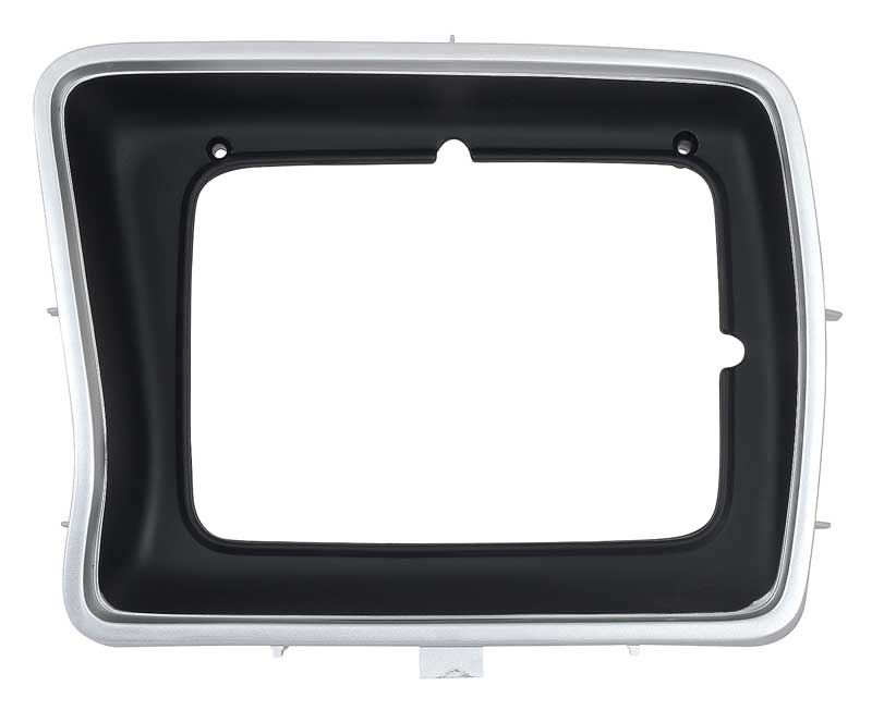1978-79 Ford F-Series Truck / Bronco Headlamp Bezel F-150/F-250/F-350 Rectangular Argent Silver With Dark Accent Paint LH