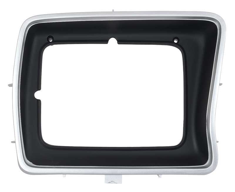 1978-79 Ford F-Series Truck / Bronco Headlamp Bezel F-150/F-250/F-350 Rectangular Argent Silver With Dark Accent Paint RH