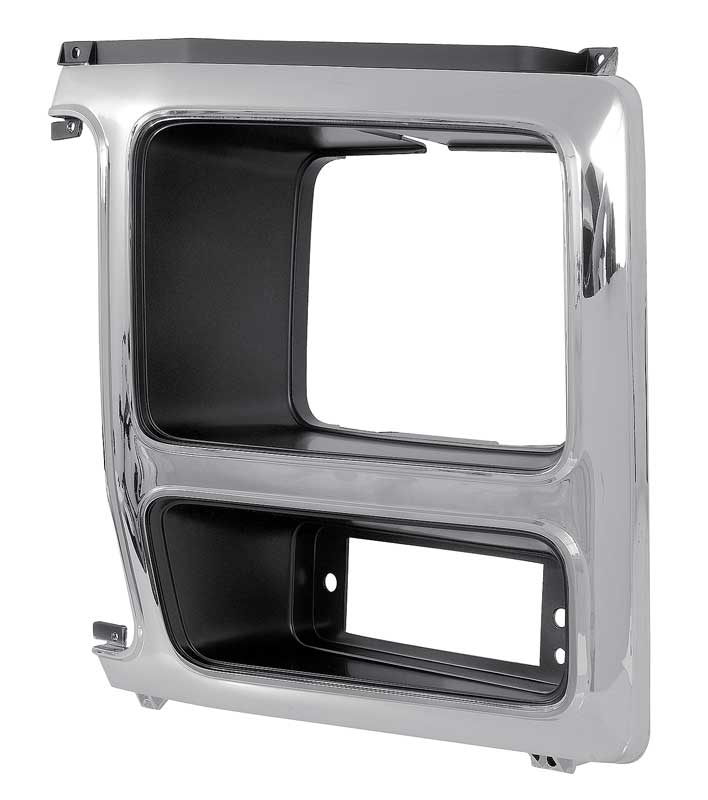 1980-86 Ford F-Series Truck/Bronco Headlamp Bezel LH Chrome / Dark Argent