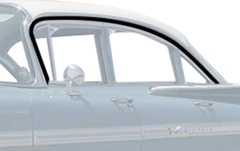 1959-60 GM Full Size Roof Rail Weatherstrip, 2-Door Hardtop, Pair, Various Models