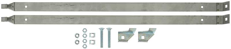 1963-1967 Chevrolet Corvette Fuel Tank Mounting Straps with Mounting Hardware Stainless Steel Pair