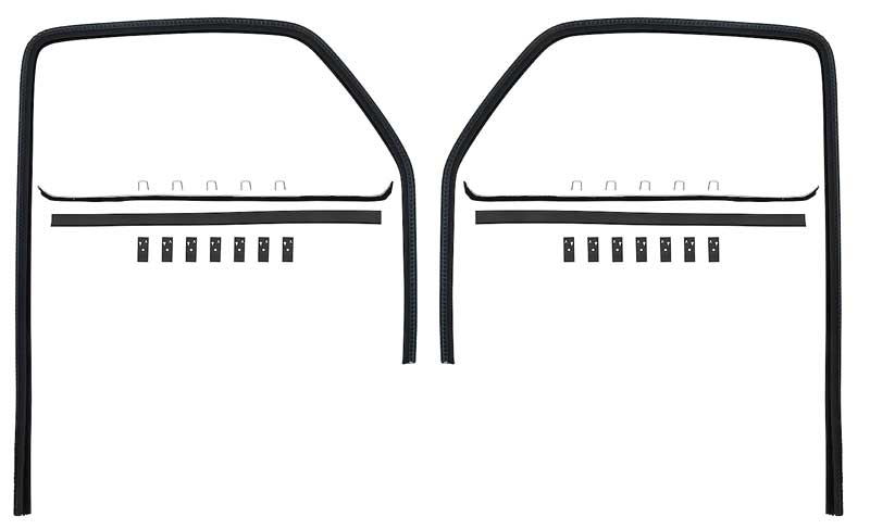 1947-50 Chevrolet, GMC Truck Windowfelt Glass Run Set, without Division Bar 6 Piece