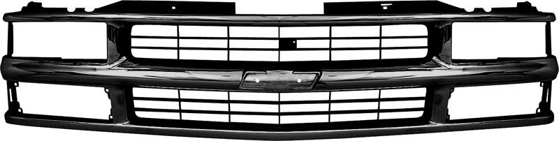 1994-2000 Chevrolet GMT400 Series Truck Front Grill Dual Composite Headlamps Black