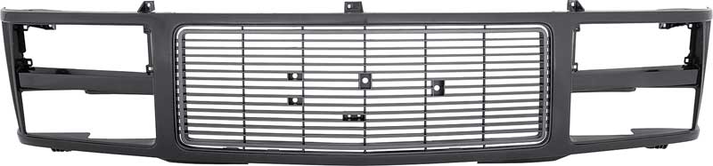 1988-93 GMC Truck Front Grill Dual Composite Headlamps Black/Argent Silver GMT400 Series