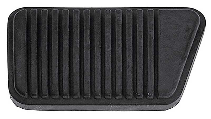 1965-73 Ford/Mercury Brake Pedal Pad Manual Transmission; Drum Brakes - With Groove for Trim