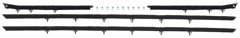 1968-69 Camaro, Firebird Coupe Window Felt Set OE Style Outer 4 Pieces w/o Outer Door Moldings