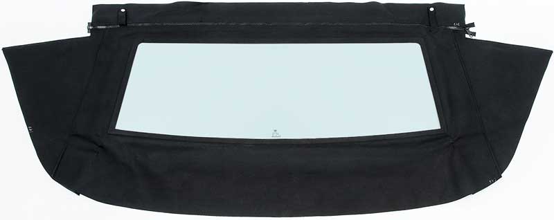 1967-69 Plymouth Barracuda Convertible Rear Window Tinted Glass Pinpoint Vinyl Black