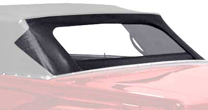 1967-70 Dodge, Plymouth B-Body Convertible Rear Window Plastic Curtain Crush Grain Black