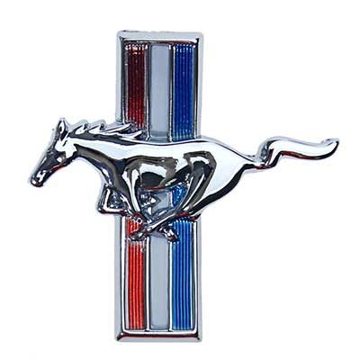 1965 Mustang "Running Horse" Glove Box Door Emblem - Curved Style