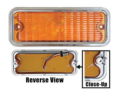 1973-80 Chevrolet Truck Park Lamp Assembly RH Led Amber