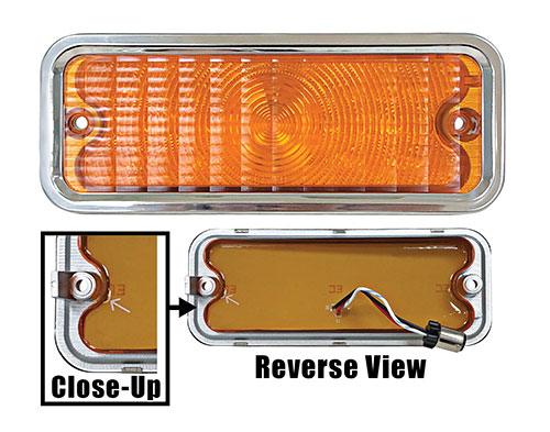 1973-80 Chevrolet Truck Park Lamp Assembly LH Led Amber