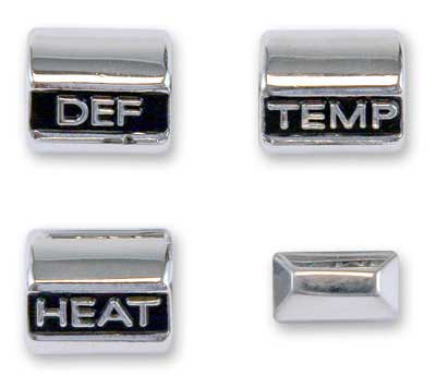 1967 Mustang Heater Control Knob Set Without AC 4 Pieces