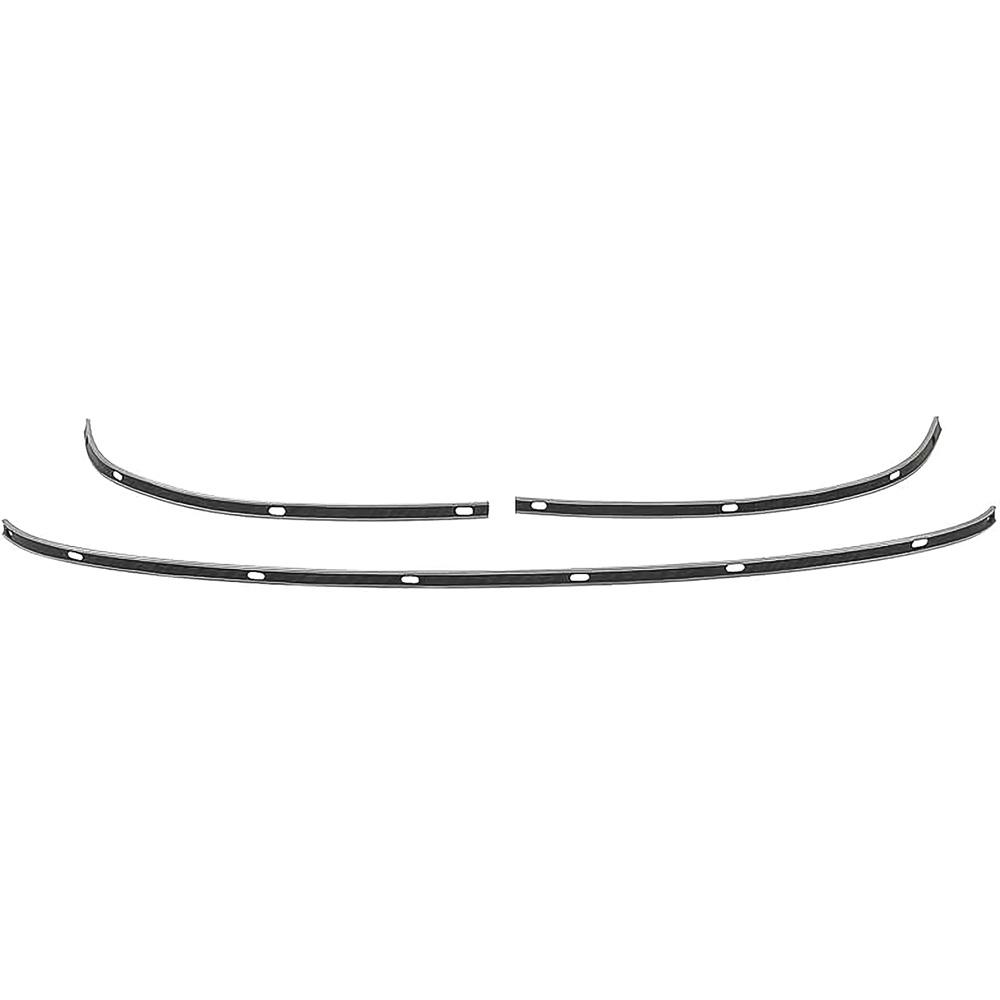 1969-70 Ford Mustang, Mercury Cougar Convertible Rear Tach Strip Set Tacking Rail Trimstick 3-Piece Set