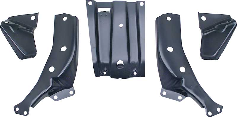 1963 Impala, Bel Air, Biscayne Front Bumper Bracket Set 5 Piece Set