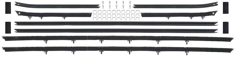 1968-69 Camaro, Firebird Convertible Window Felt Set Standard Interior OE Style 8 Piece Set