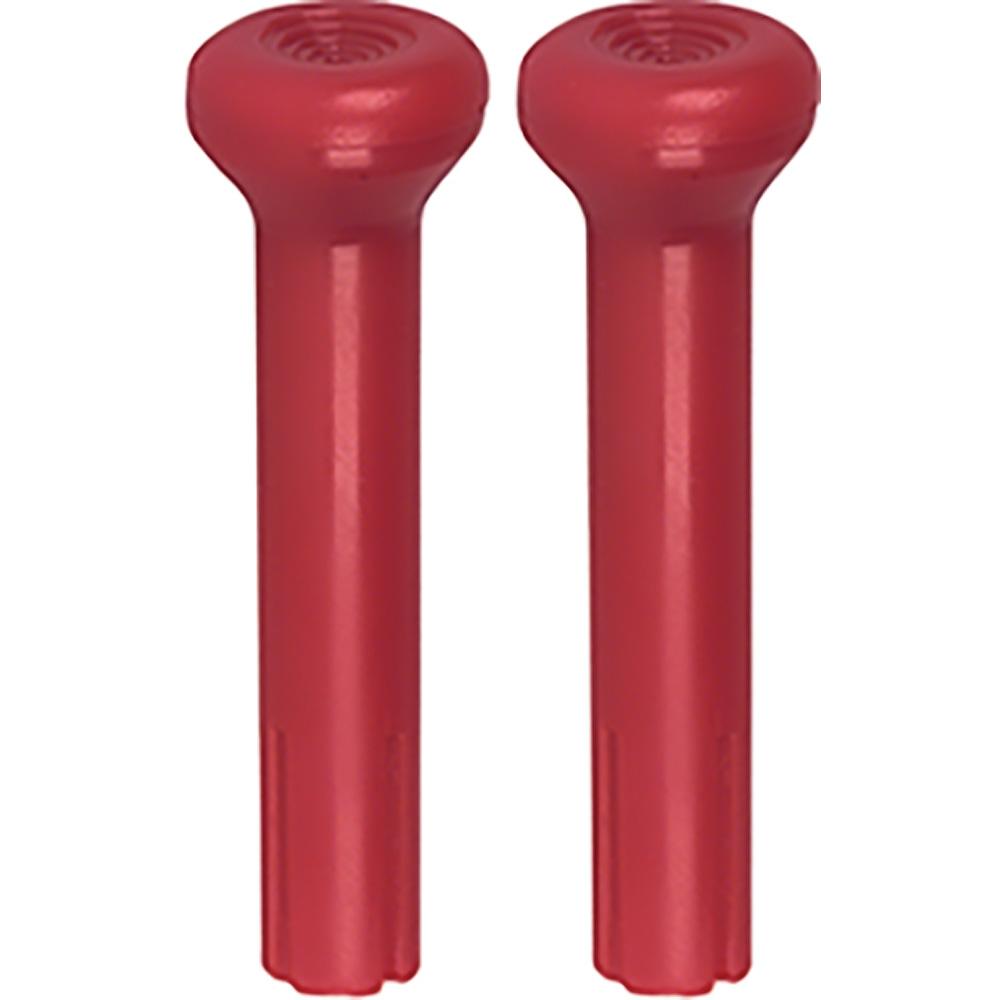 1968-91 GM Door Lock Knobs Standard Interior Smooth Design Red Pair
