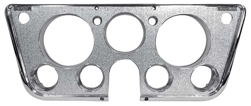 1969-72 Chevy, GMC Pickup, Blazer, Jimmy, Suburban Dash Instrument Bezel 7 Gauge Design with Chrome Face