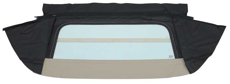 1967-69 Camaro / Firebird Convertible Glass Window Assembly Hinged Folding-Style Vinyl Beige