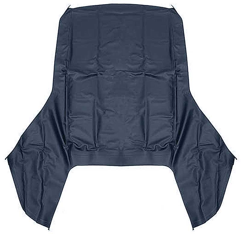 1967-69 Camaro / Firebird Convertible Top Top Only For Plastic Window Vinyl Blue