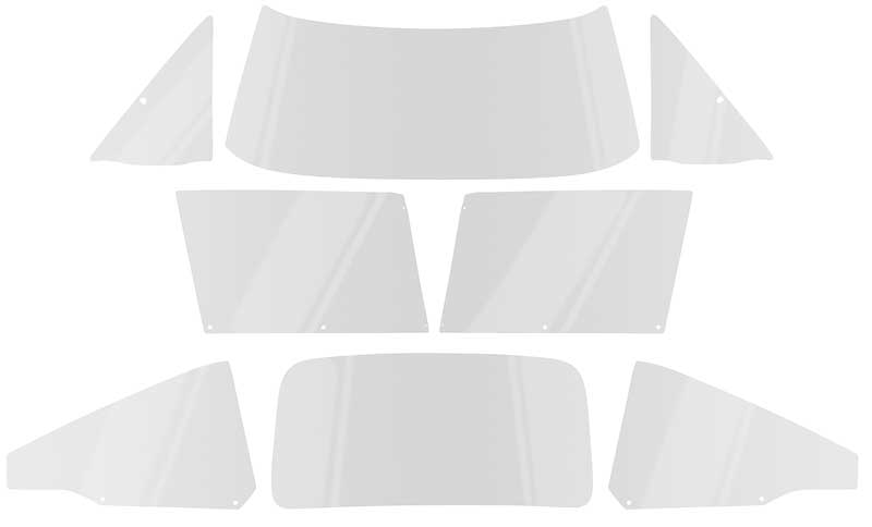1968-70 Charger Glass Set Clear