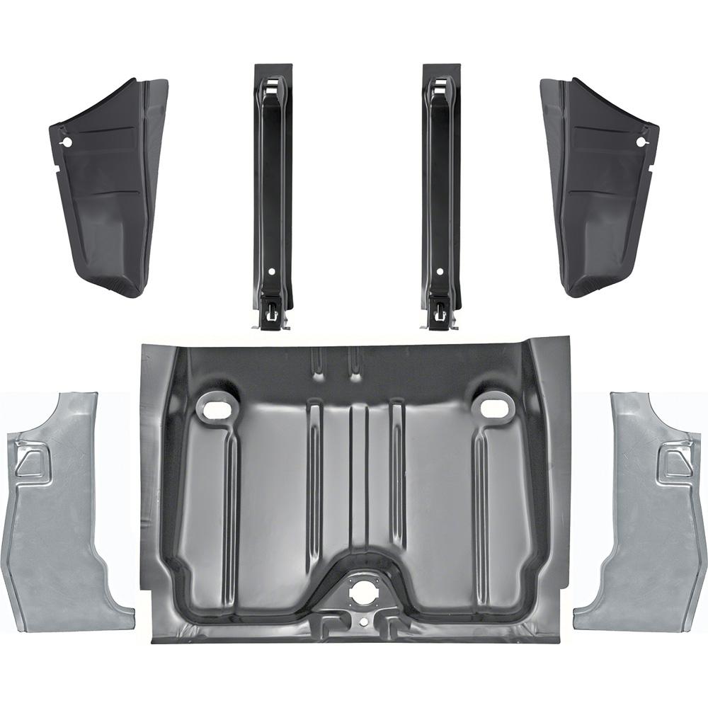 1967-68 Camaro / Firebird Deluxe Trunk Sheet Metal Floor Pan Kit with Reinforcements