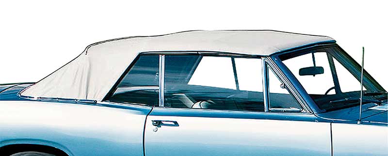 1967-69 Plymouth Barracuda Convertible Rear Window Plastic Curtain Pinpoint Vinyl White