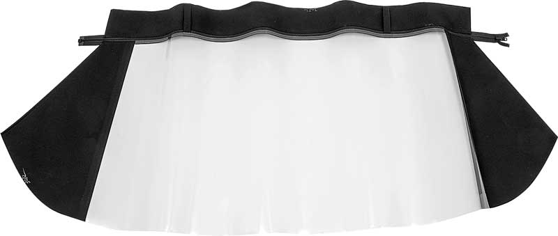 1963-64 Plymouth Valiant Convertible Rear Window Plastic Curtain Pinpoint Vinyl Black