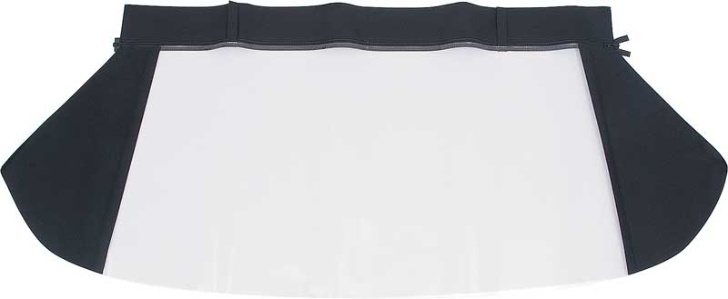 1965-66 Plymouth Valiant Convertible Rear Window Plastic Curtain Pinpoint Vinyl Black