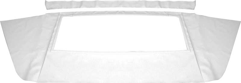 1967-70 Dodge, Plymouth B-Body Convertible Rear Window Tinted Glass Crush Vinyl White