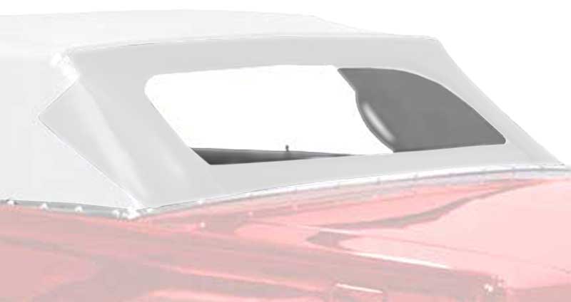 1967-70 Dodge, Plymouth B-Body Convertible Rear Window Plastic Curtain Crush Grain White