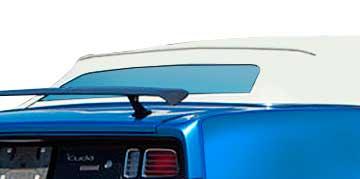 1970-71 Challenger, Barracuda Convertible Rear Window Tinted Glass Crush Vinyl White
