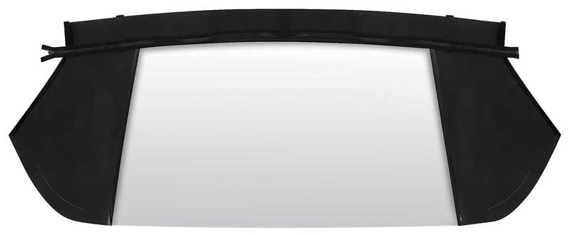 1970-71 Challenger, Barracuda Convertible Rear Window Plastic Curtain Crush Grain Vinyl Black