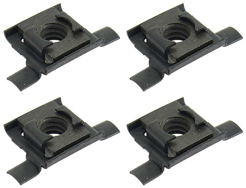 1962-74 Dodge, Plymouth A, B, E-Body Fan Shroud Bracket Nut Set with 22" Radiator 4 Piece Set