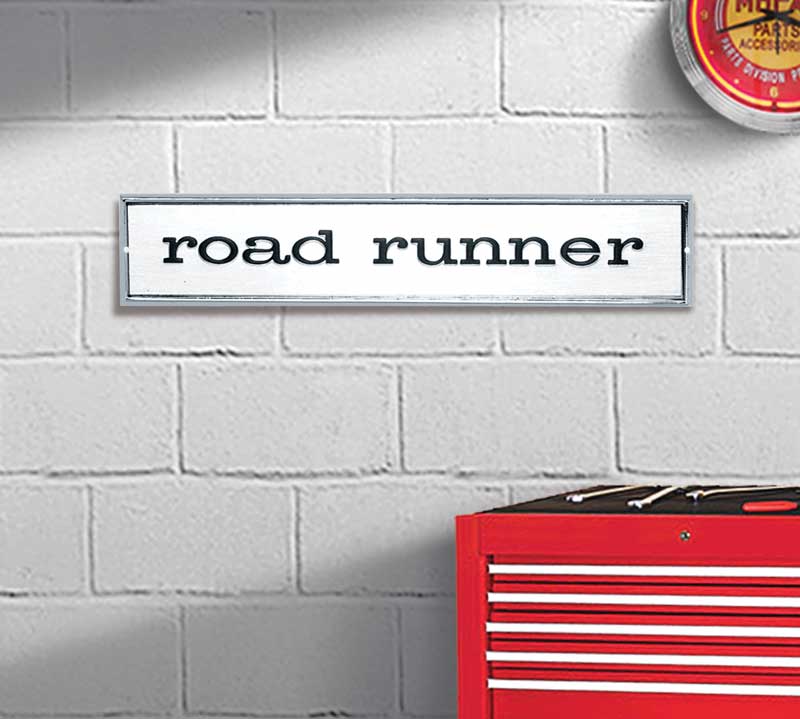 Photorealistic Metal Sign Road Runner Logo Measures 20" X 4"