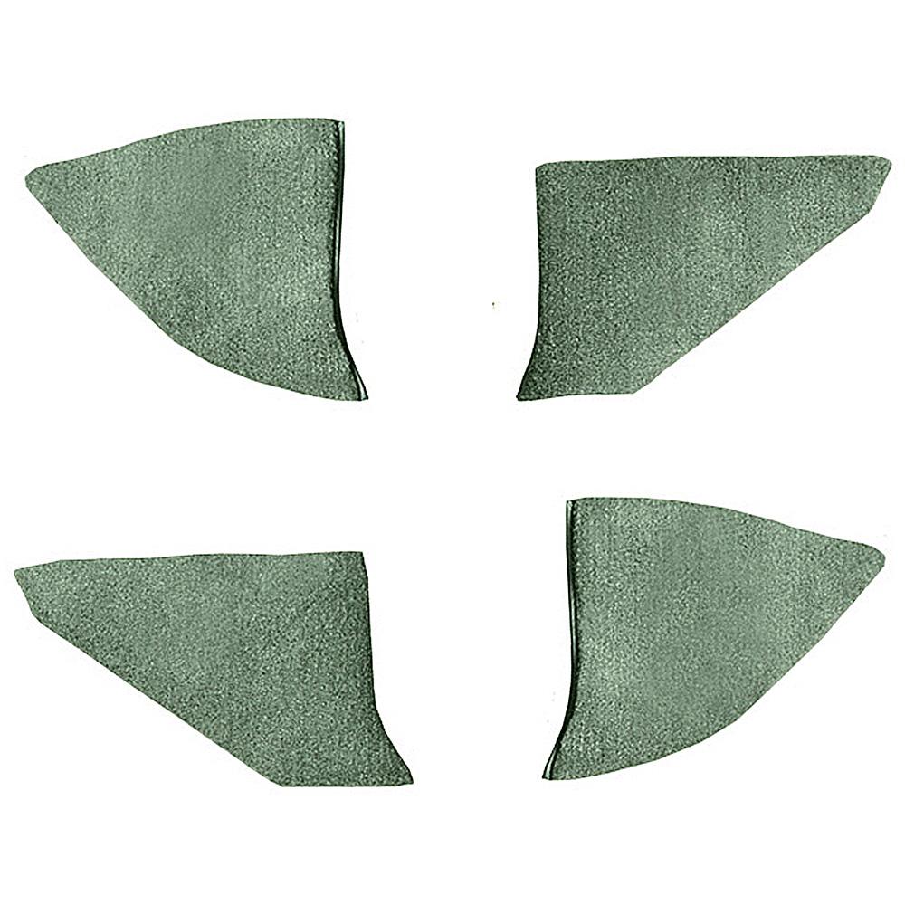 1974-91 Chevrolet/GMC Truck Carpet Kick Panel Inserts w/o Cardboard Backing Cutpile Willow Green