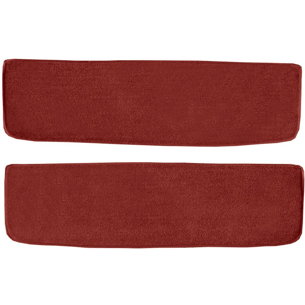 1955-59 Chevrolet/GMC Truck Carpet Door Panel Inserts w/o Cardboard Backing 2-Piece Daytona Red