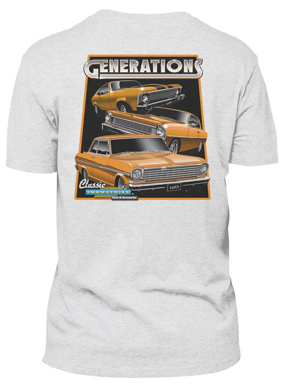 Classic Industries Nova Generations T-Shirt  White  Large