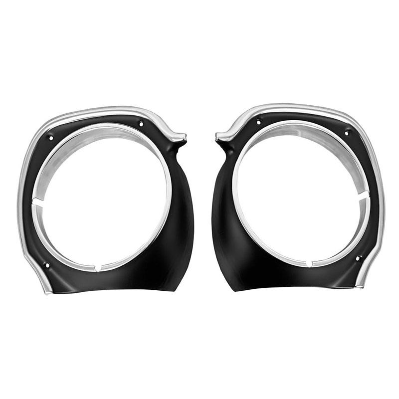 1970-77 Ford Maverick Headlight Bezel Chrome / Black
