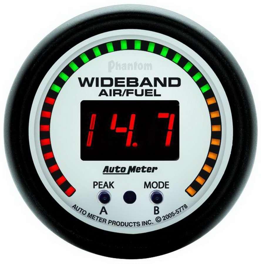 Auto Meter Phantom II Series 2-1/16" Digital / Full Sweep Wide Band Air/Fuel Ratio Gauge