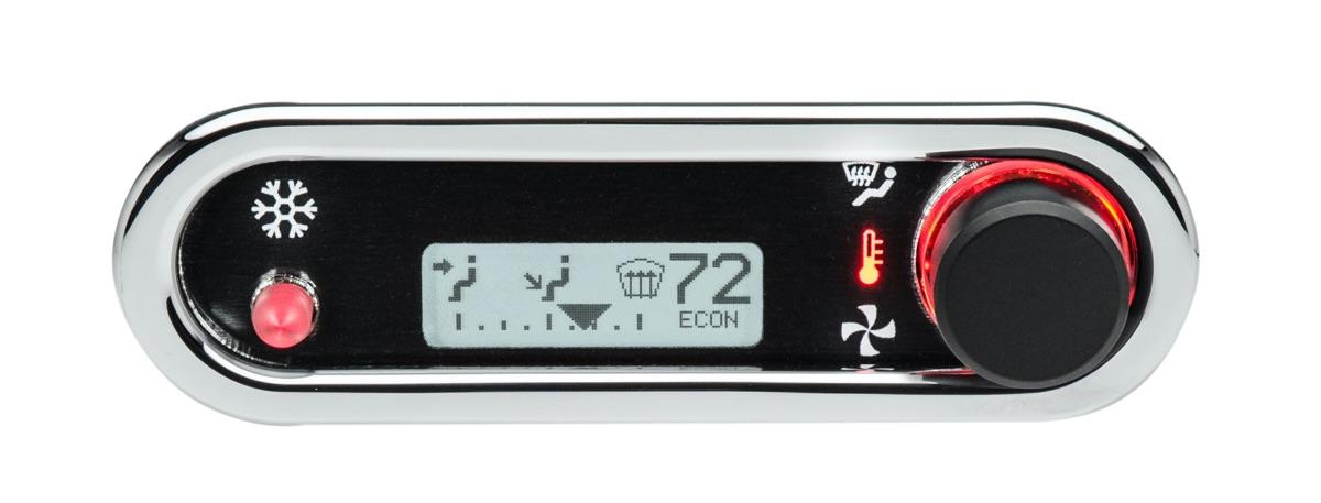 DCC Digital Climate Control - Vintage Air Gen IV - VHX Style - Horizontal, Chrome, White Display