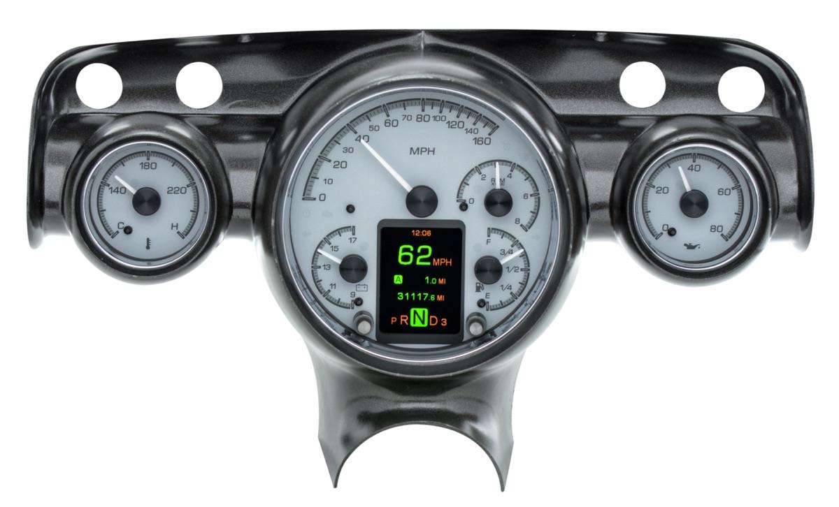 1957 Chevy Car HDX System, Silver Face - Dakota Digital