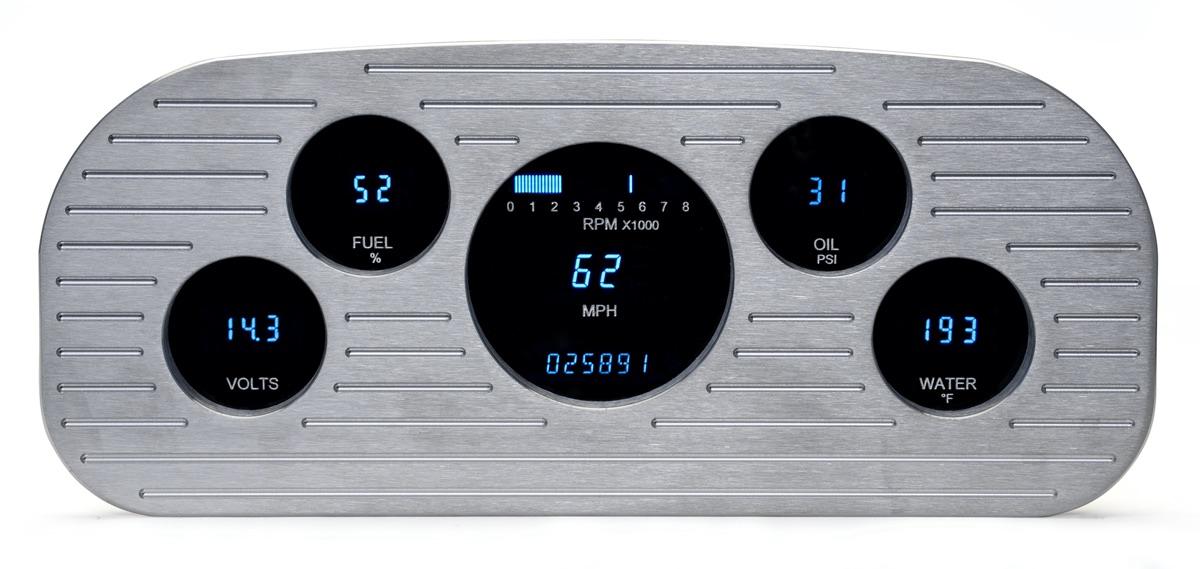 35-37 Ford F1 instrument system w/Blue and Teal Lenses