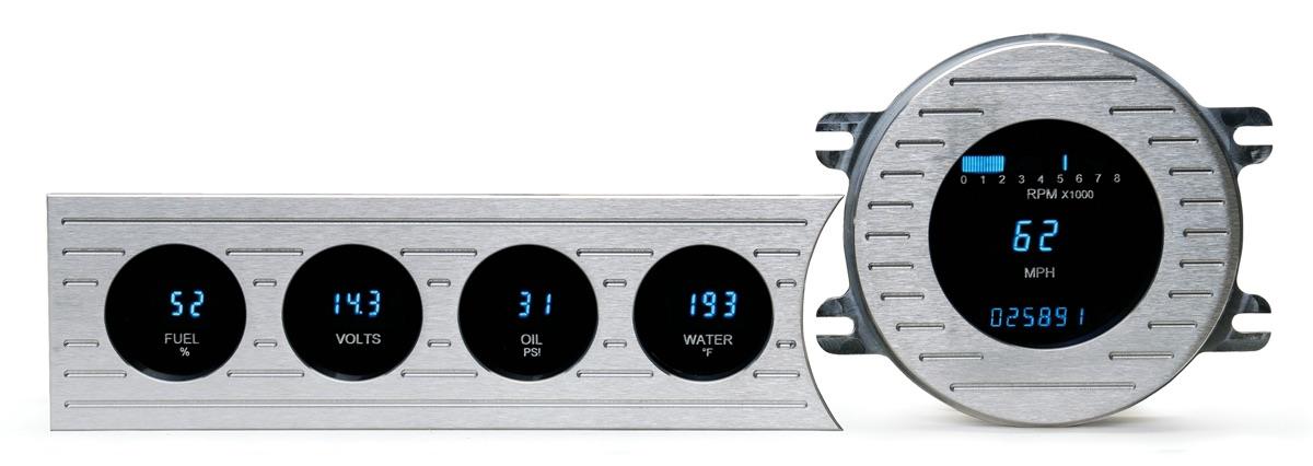 41-48 Chevrolet five gauge instrumentation w/Blue and Teal Lenses