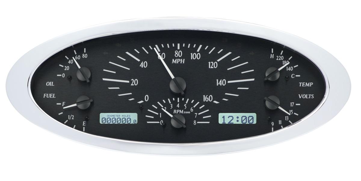 1932 Ford Car VHX System, Black Alloy Style Face, White Display