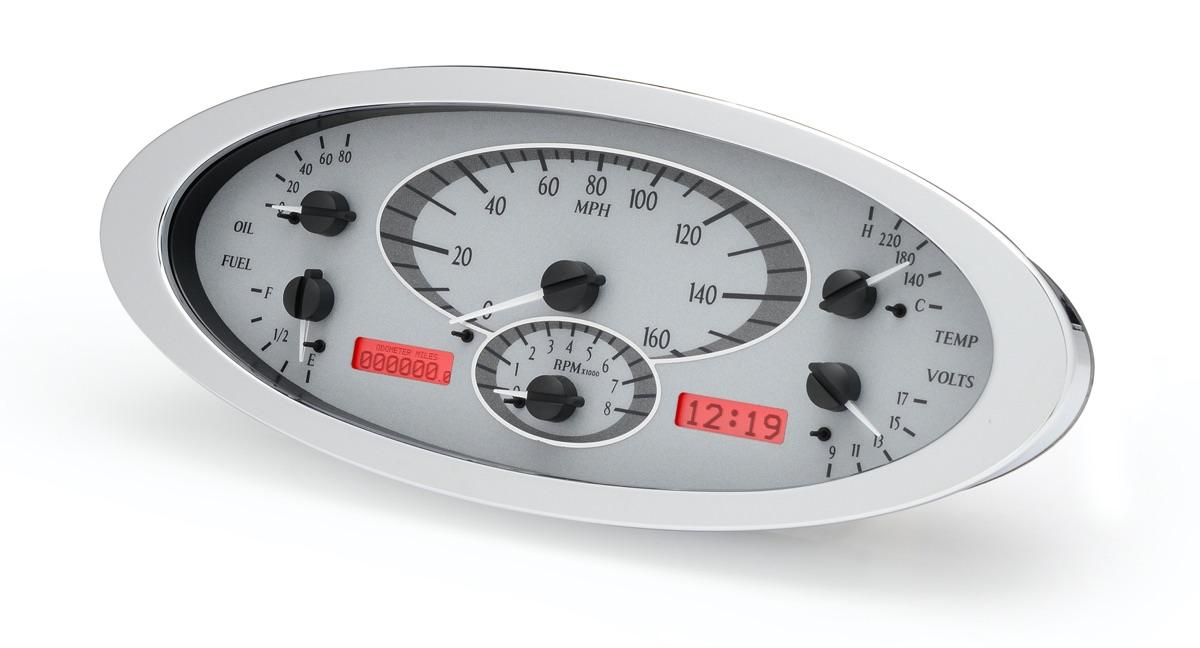 1932 Ford Car VHX System, Silver Alloy Style Face, Red Display