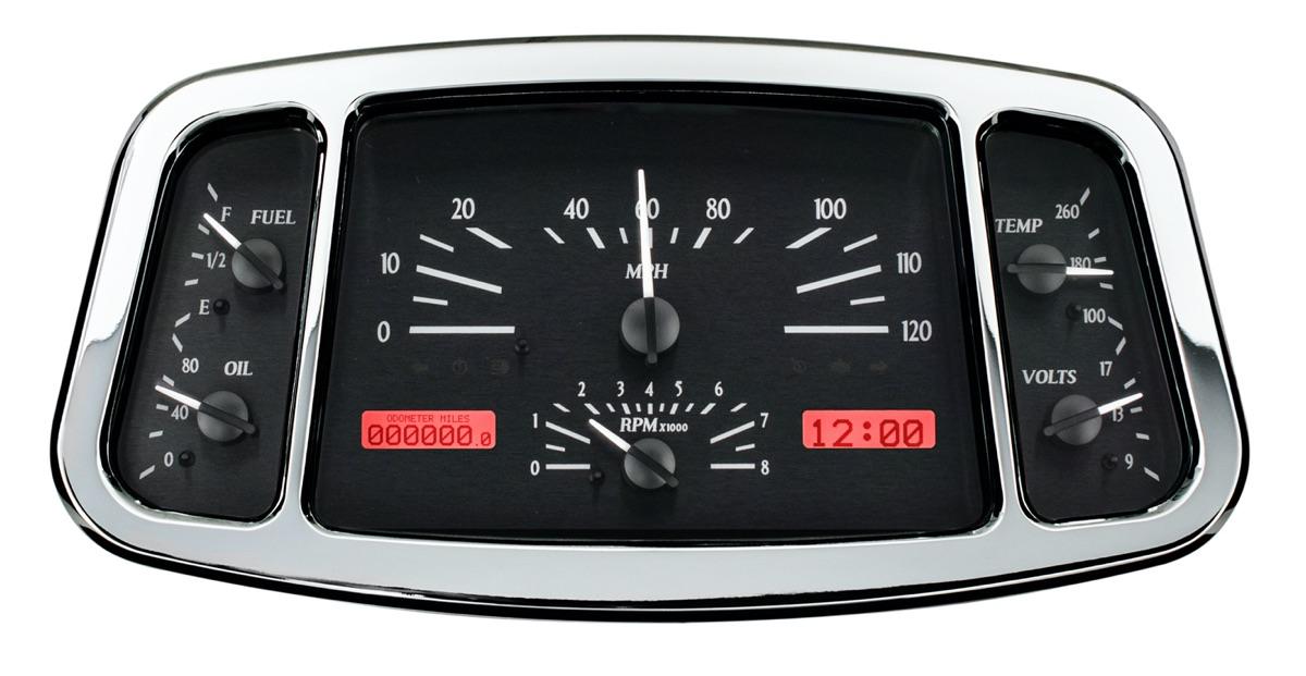 1933-34 Ford Car VHX System, Black Alloy Style Face, Red Display