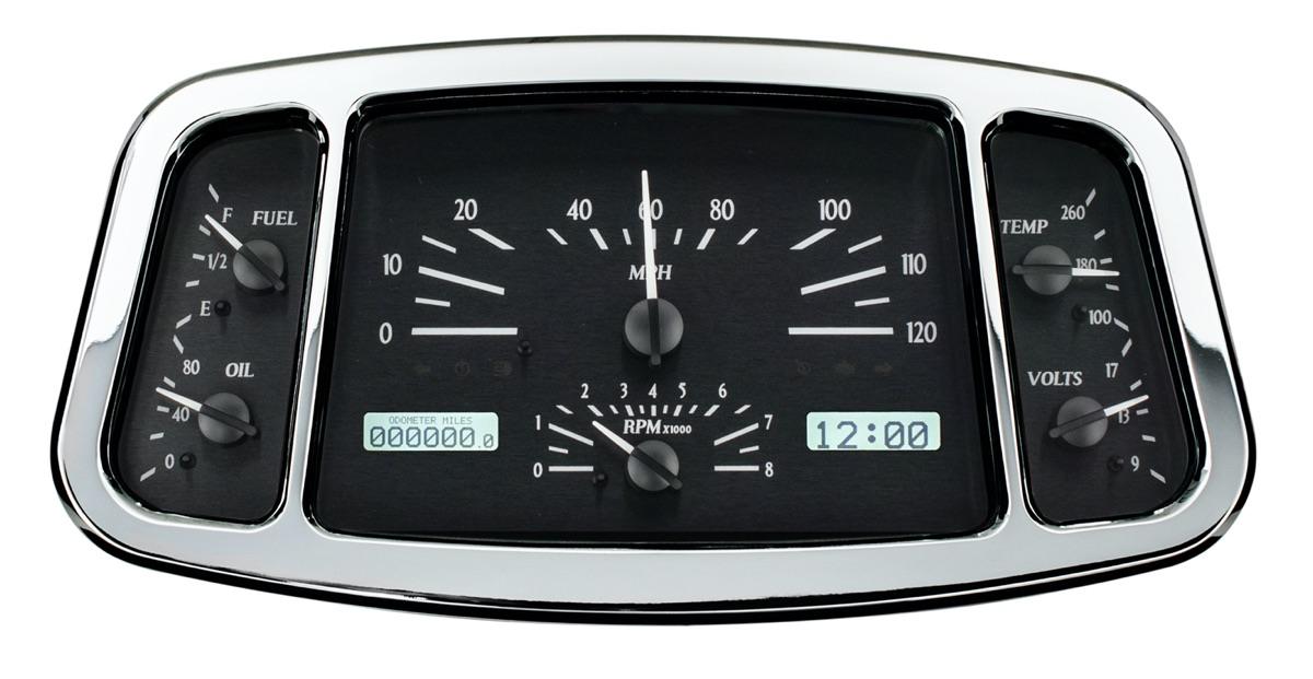 1933-34 Ford Car VHX System, Black Alloy Style Face, White Display