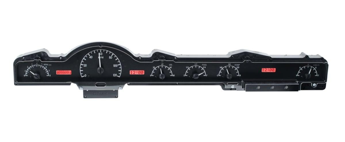 1950-51 Mercury VHX System, Black Alloy Style Face, Red Display